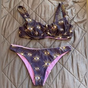 Kitty and Vibe reversible Seeing Eye Bikini Set